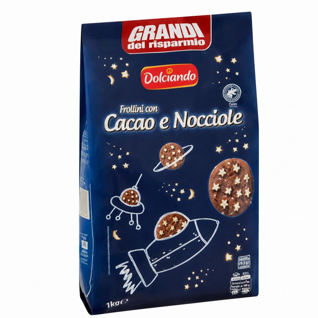 Keks Frollini Kakao/Lješnjak 1 kg Grandi Dolciando - Akcija u trgovini Eurospin