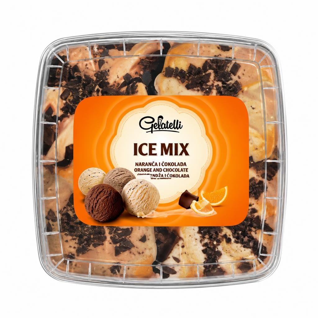 GELATELLI Sladoled Orange mix 1650 ml - Akcija u trgovini Lidl