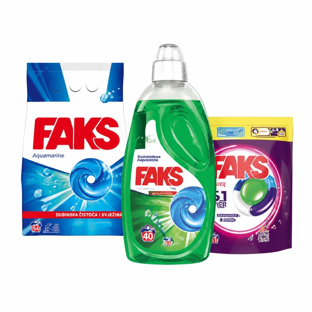 Faks deterdžent 2,2 kg, 1,8 l, 36 kom Akcija u trgovini Ribola
