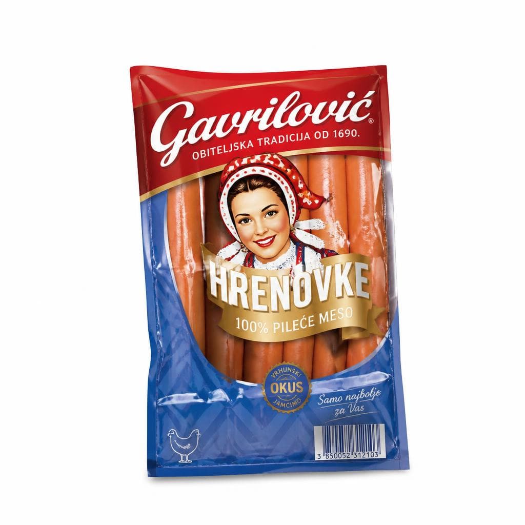 Gavrilović Hrenovke 200 g Akcija u trgovini Gavranović