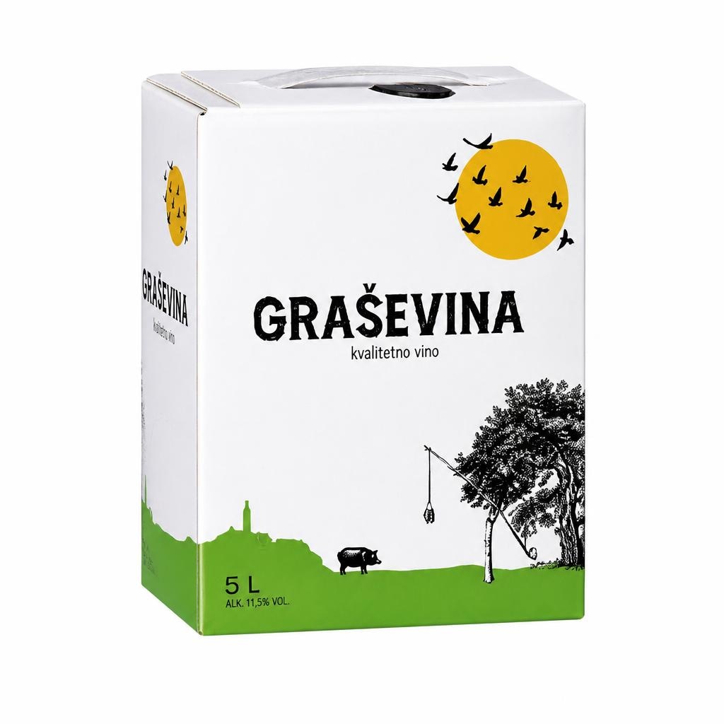Graševina bijelo vino 5 L - Akcija u trgovini Kaufland