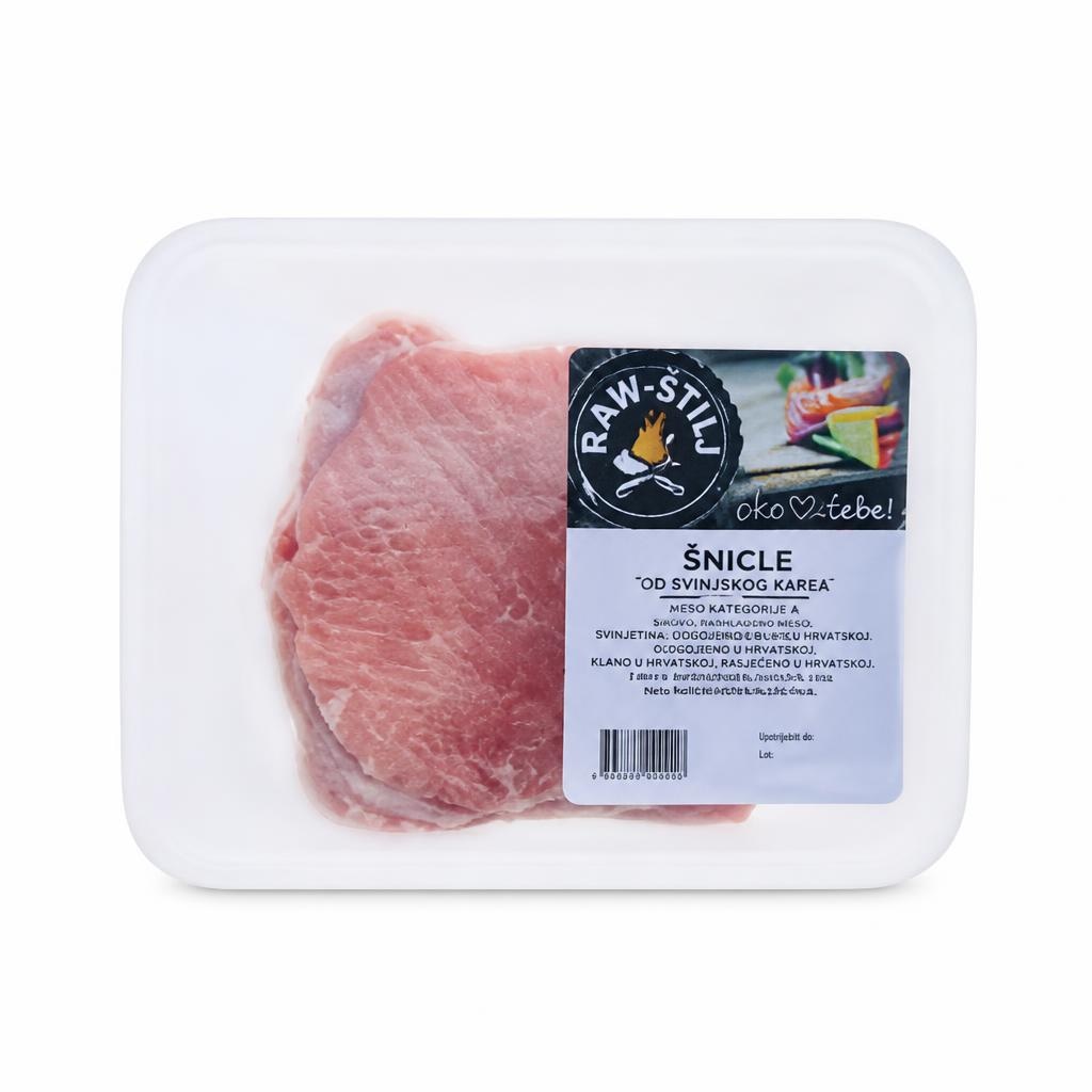 Raw-Štilj šnicle od svinjskog karea 400 g Akcija u trgovini Konzum