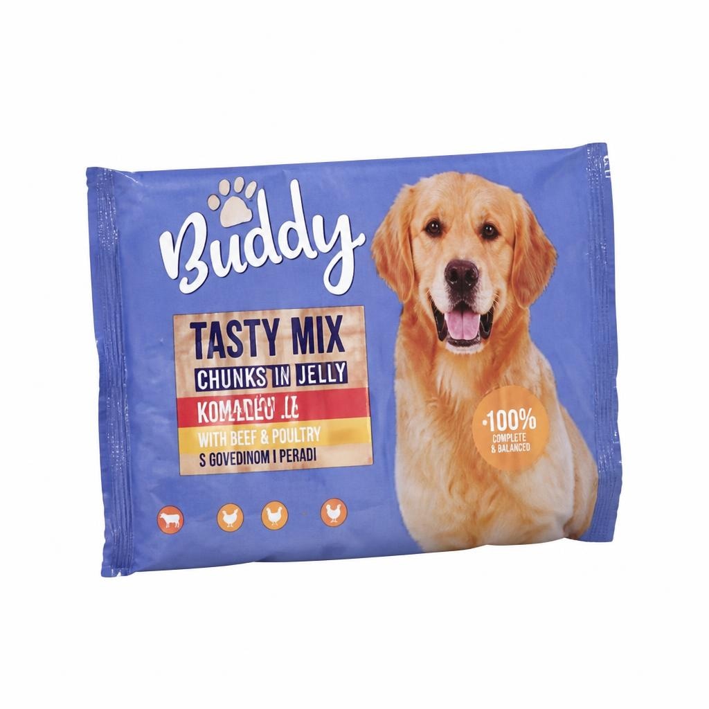 Buddy mokra hrana za pse 4x100 g Akcija u trgovini Konzum