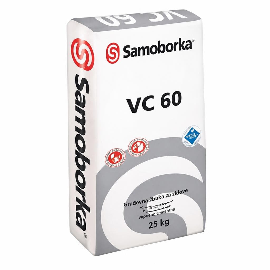 VC 60 vapneno-cementna žbuka 25 kg Samoborka Akcija u trgovini Grama
