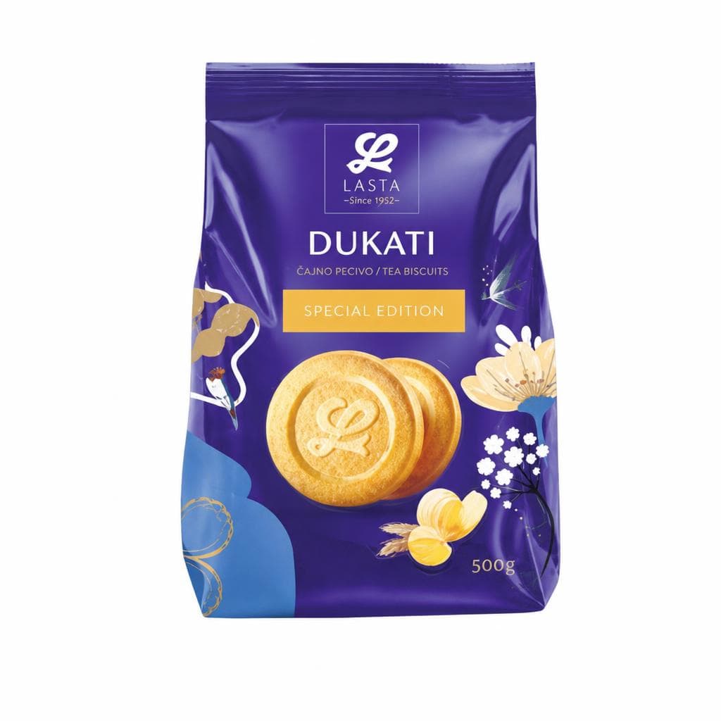 Lasta Dukati čajno pecivo 500 g Akcija u trgovini Ribola
