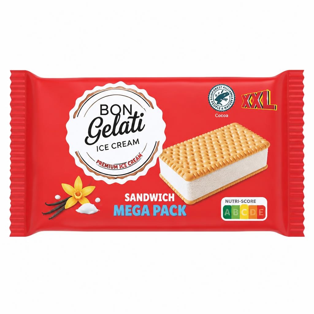 Bon Gelati Sendvič sladoled XXL 10 x 90 ml Akcija u trgovini Lidl