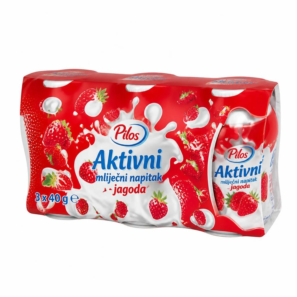Pilos Aktivni mliječni napitak 12 x 100 g Akcija u trgovini Lidl