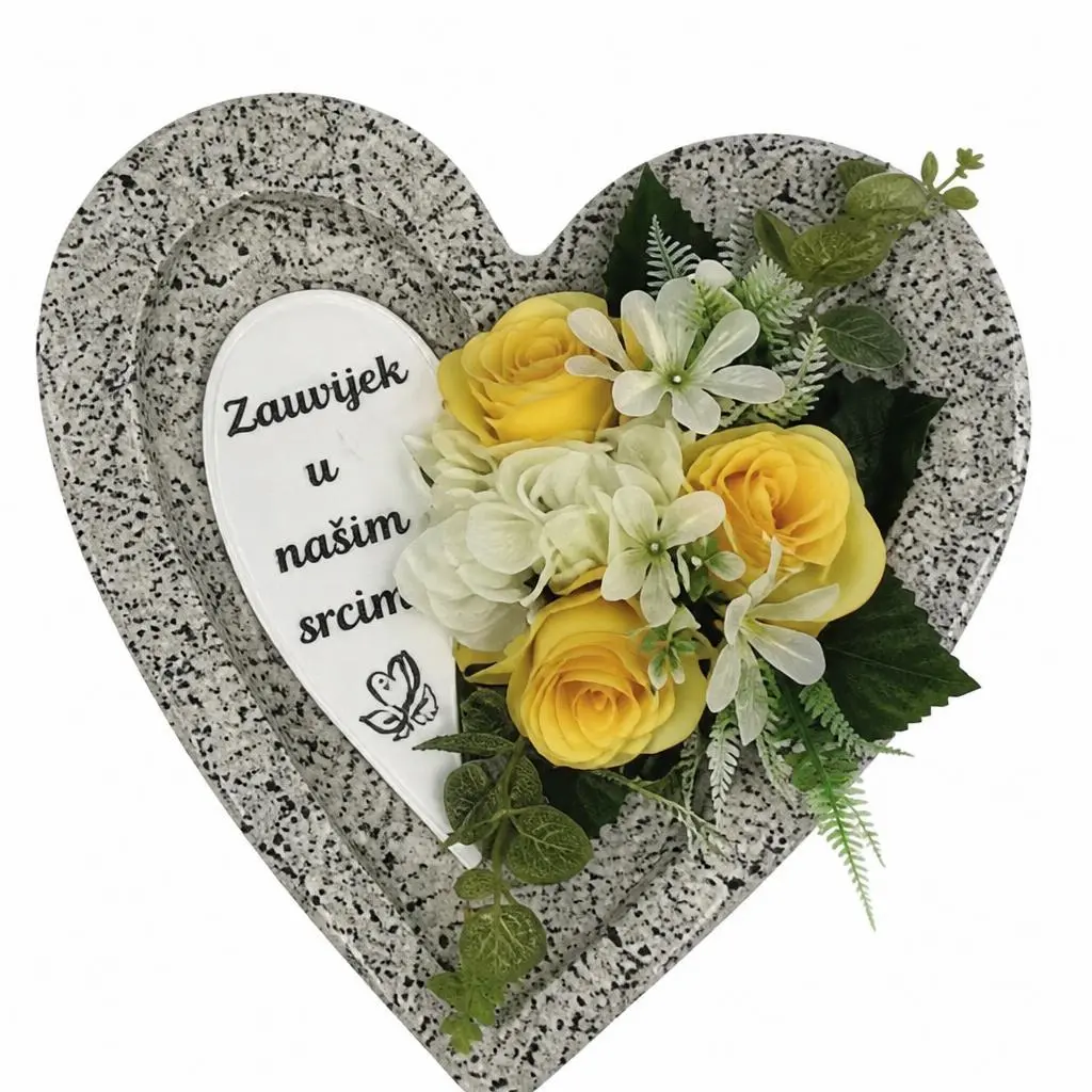 Aranžman kamen srce malo Akcija u trgovini Konzum