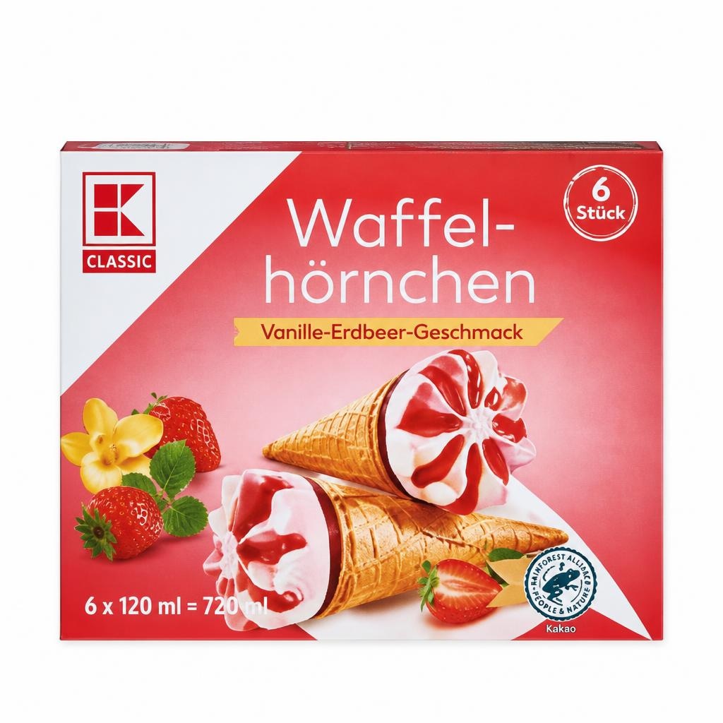 Sladoled u kornetu odabrane vrste 6 x 120 ml K Classic Akcija u trgovini Kaufland