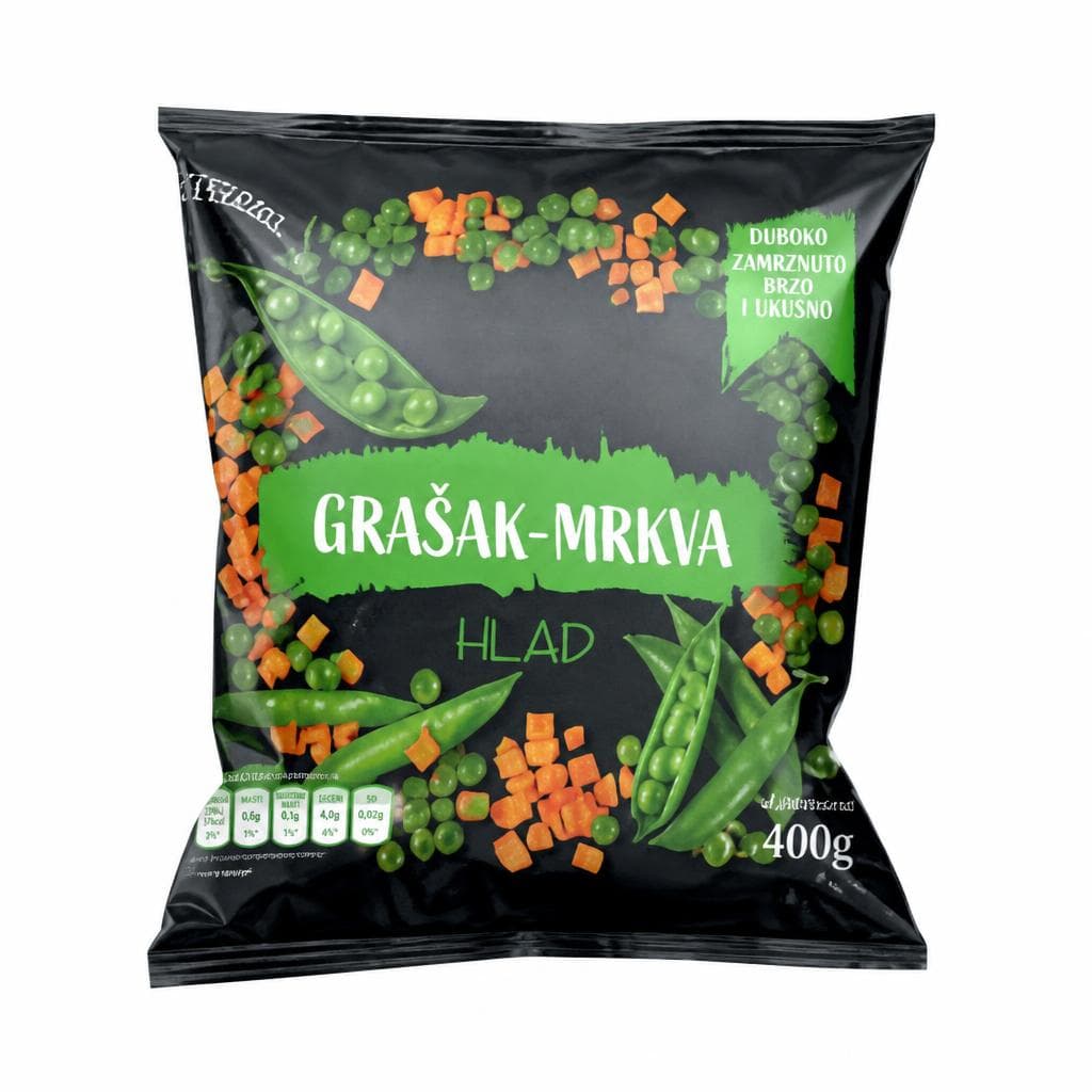 Hlad grašak - mrkva 400 g Akcija u trgovini Boso