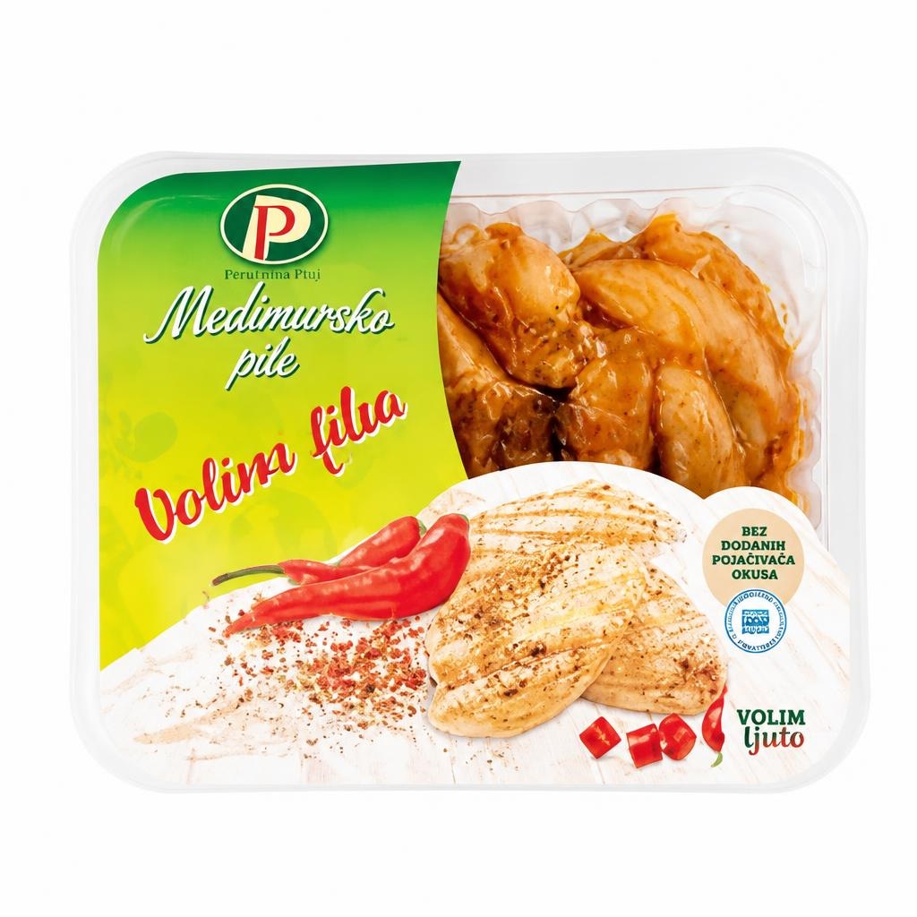 Marinirani pileći odresci filea Volim ljuto Perutnina 400 g Perutnina Ptuj - Akcija u trgovini KTC