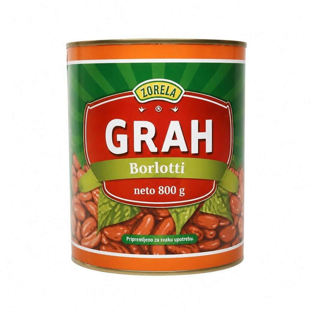 Zorela Grah smeđi Borlotti 800 g Akcija u trgovini 365 Market