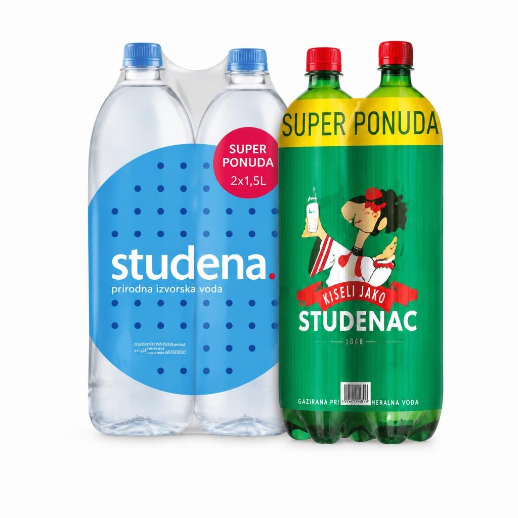 Studenac ili Studena voda 4 x 1,5 L Studenac; Studena Akcija u trgovini Spar