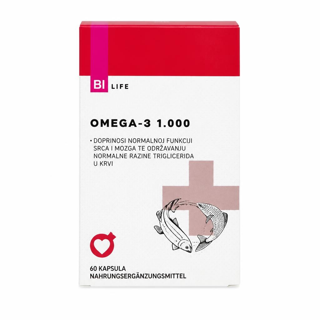 BI LIFE Omega 3 1000 60 kom Akcija u trgovini Bipa