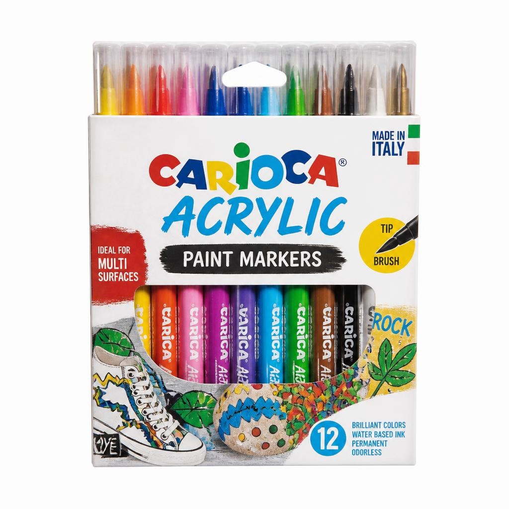 Carioca Acrylic flomasteri set 12 Akcija u trgovini Eurospin