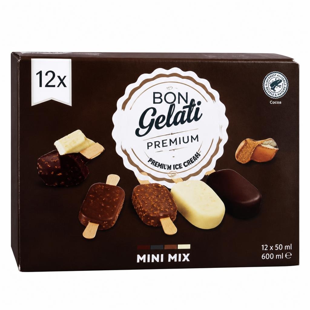 Bon Gelati Mini mix sladoled na štapiću 12 kom Akcija u trgovini Lidl