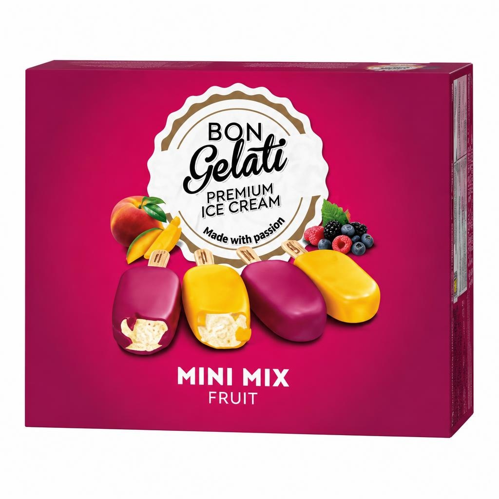BON GELATI Mini mix voćni sladoled 12 x 50 ml - Akcija u trgovini Lidl
