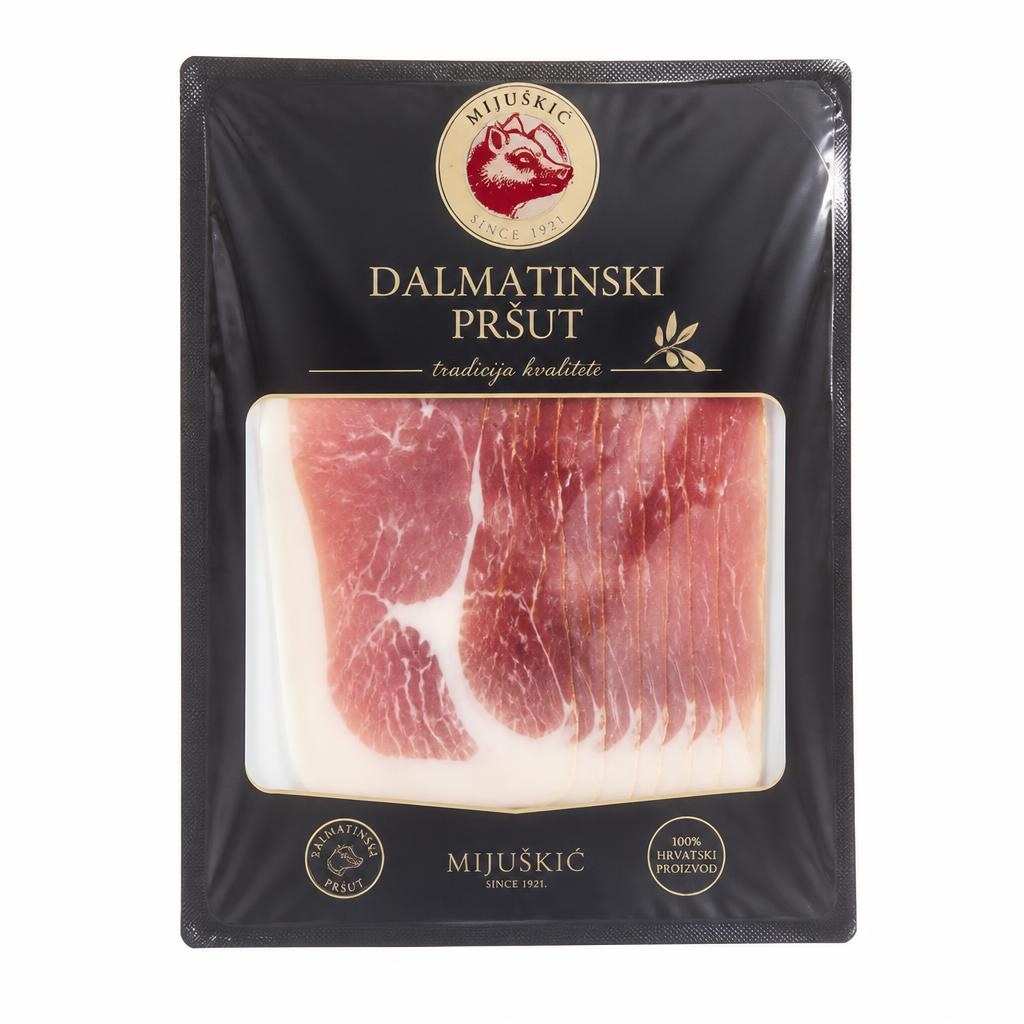 Dalmatinski pršut narezak Mijuškic 160 g Akcija u trgovini Spar