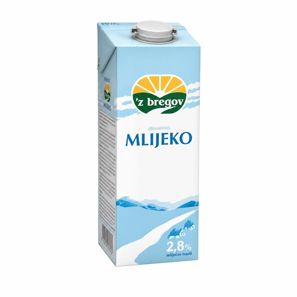 Vindija 'z bregov Mlijeko 1 l Akcija u trgovini Ribola
