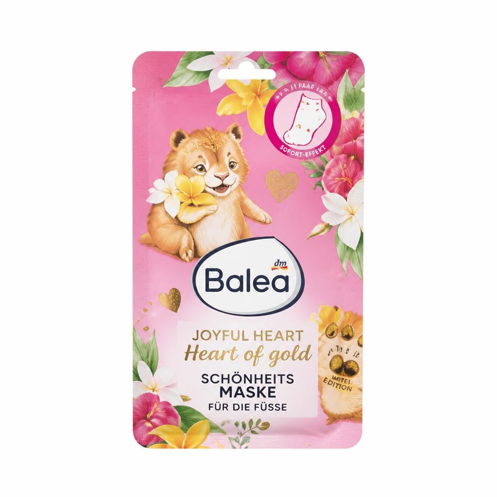 Balea maska za stopala Heart of gold 1 par Akcija u trgovini Dm