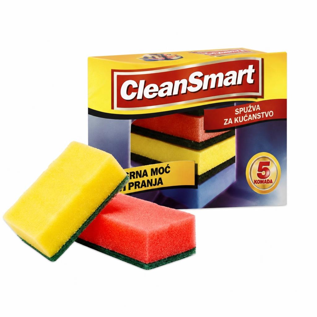 Clean Smart spužva za kućanstvo 5/1 Akcija u trgovini Pivac