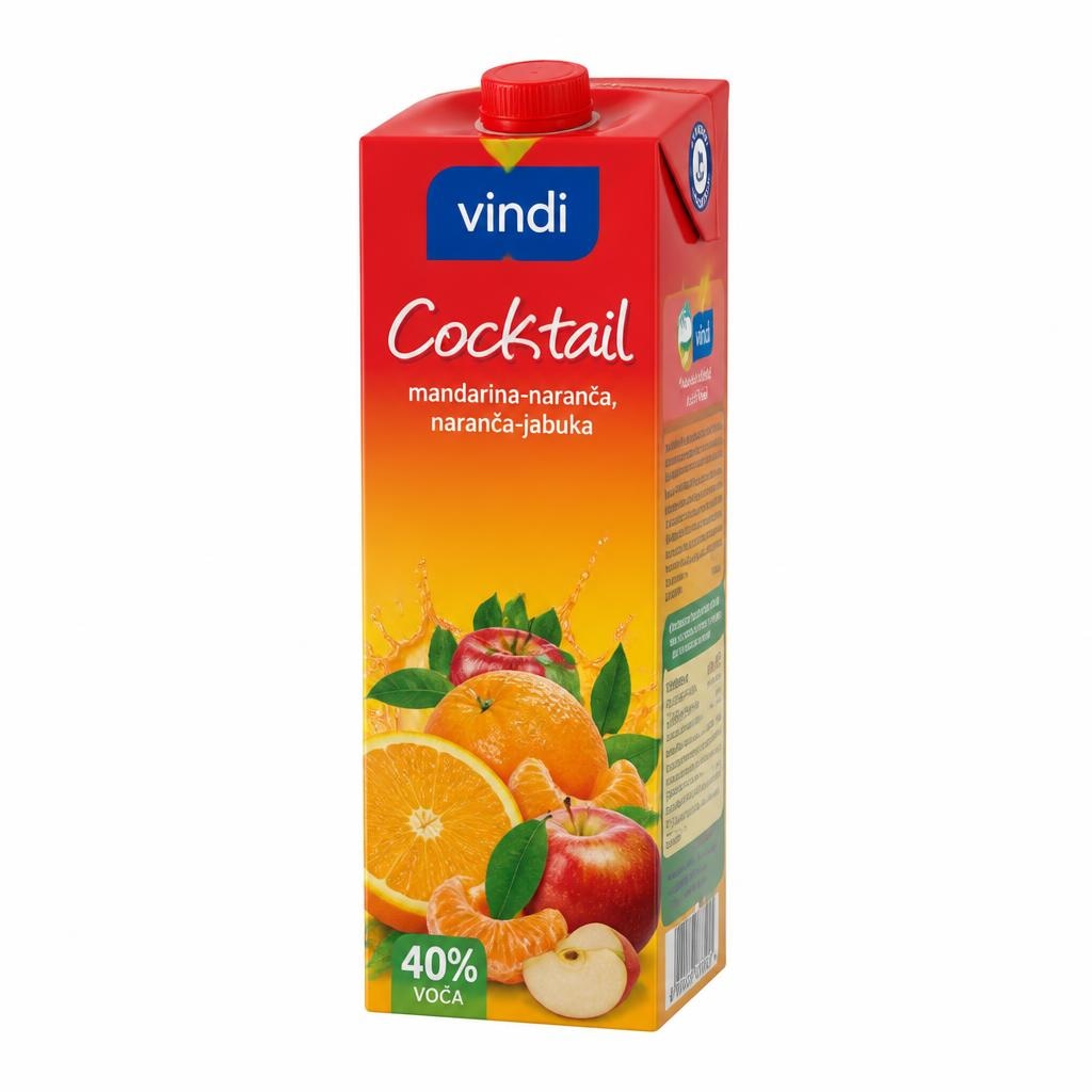 Sok Cocktail mandarina-naranča, naranča-jabuka Vindi 1 l - Akcija u trgovini NTL