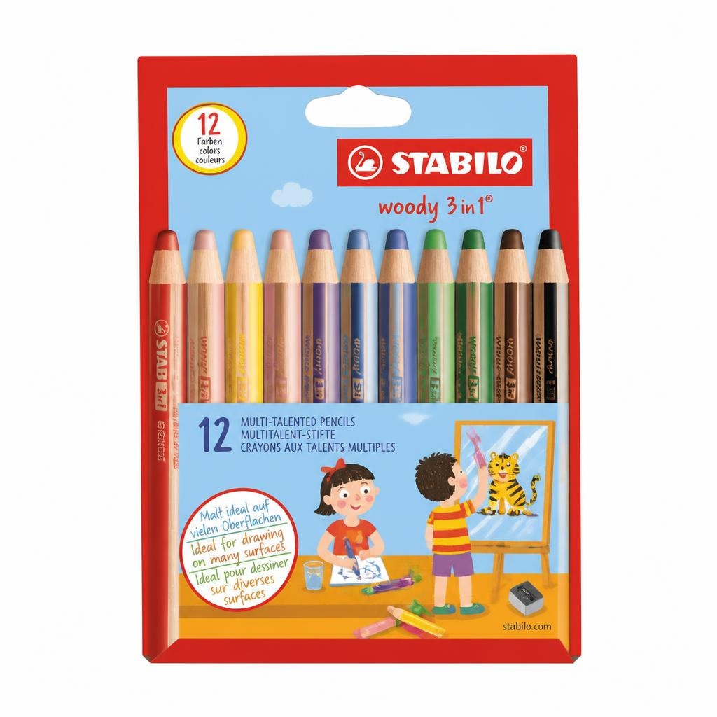 Stabilo Woody 3 in 1 bojice 12 kom Akcija u trgovini Konzum