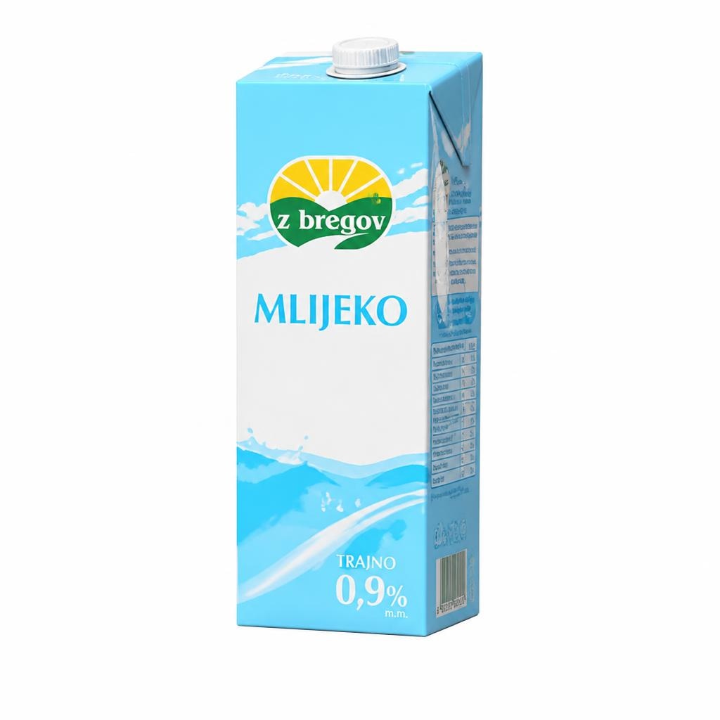 Trajno mlijeko 0,9% m.m. 1 l Vindija Akcija u trgovini Gavranović