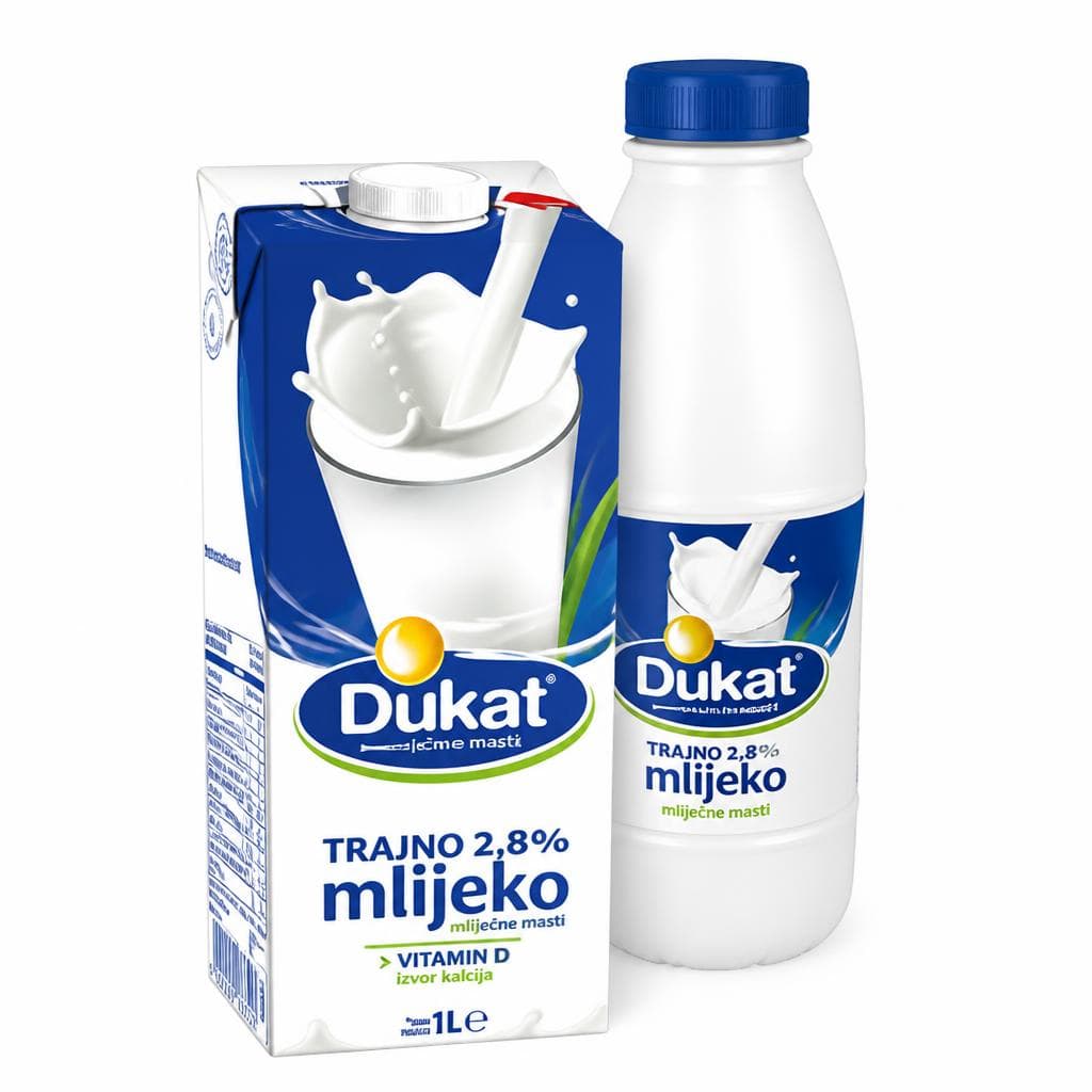 Dukat trajno mlijeko 1l Akcija u trgovini Konzum