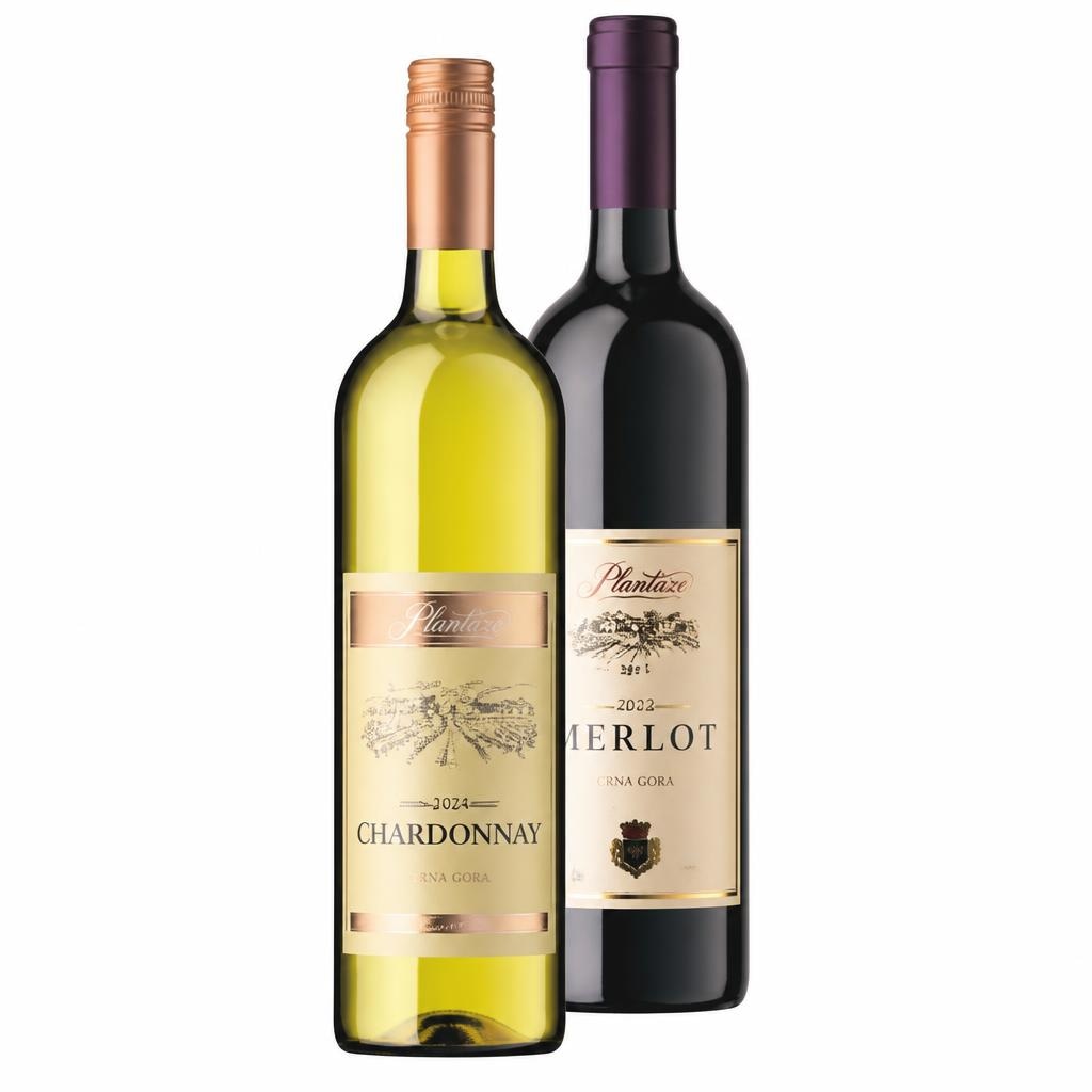 Chardonnay ili Merlot, Plantaže 0,75 L - Akcija u trgovini Tommy