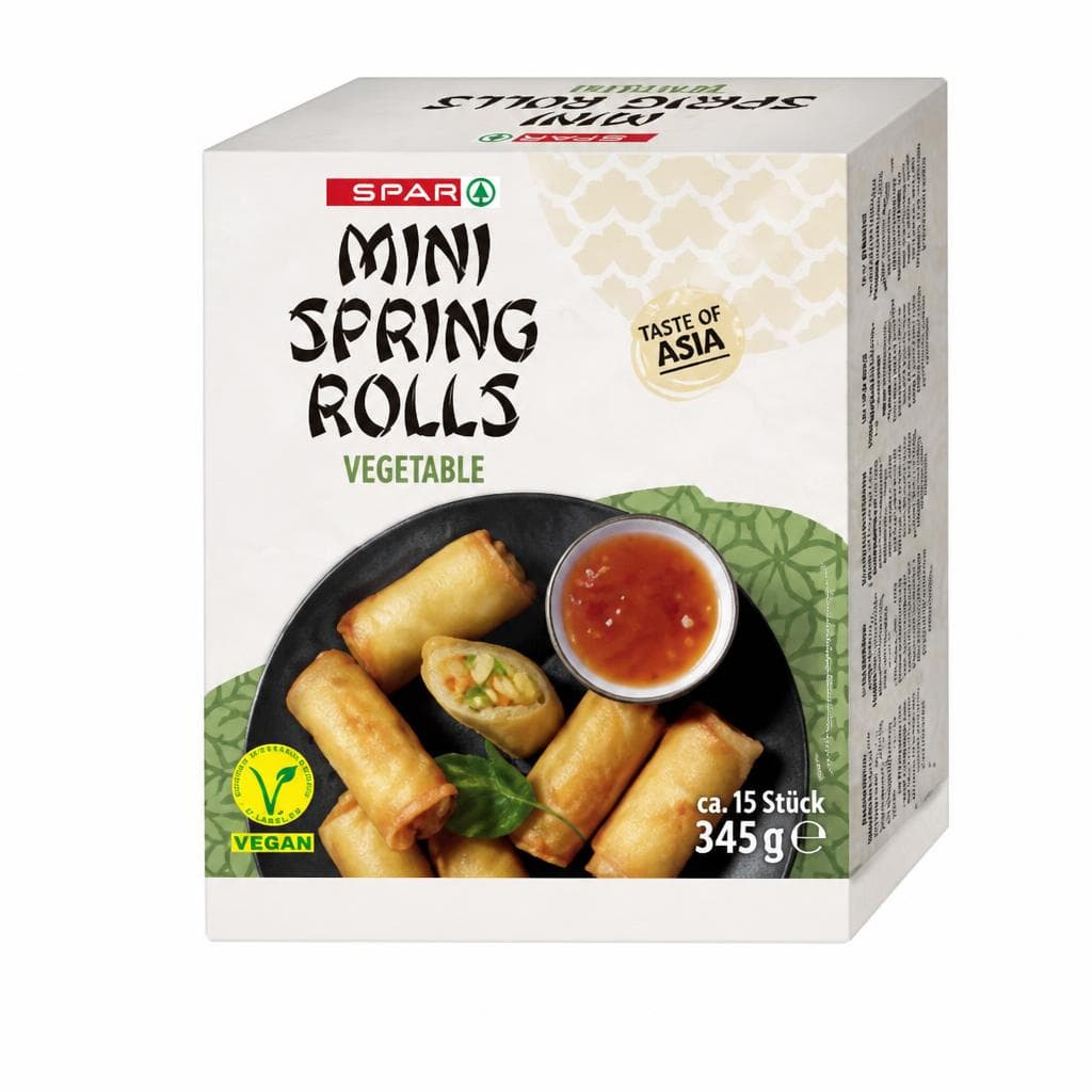 Mini proljetne rolice s povrćem i umakom 345 g Spar Akcija u trgovini Spar