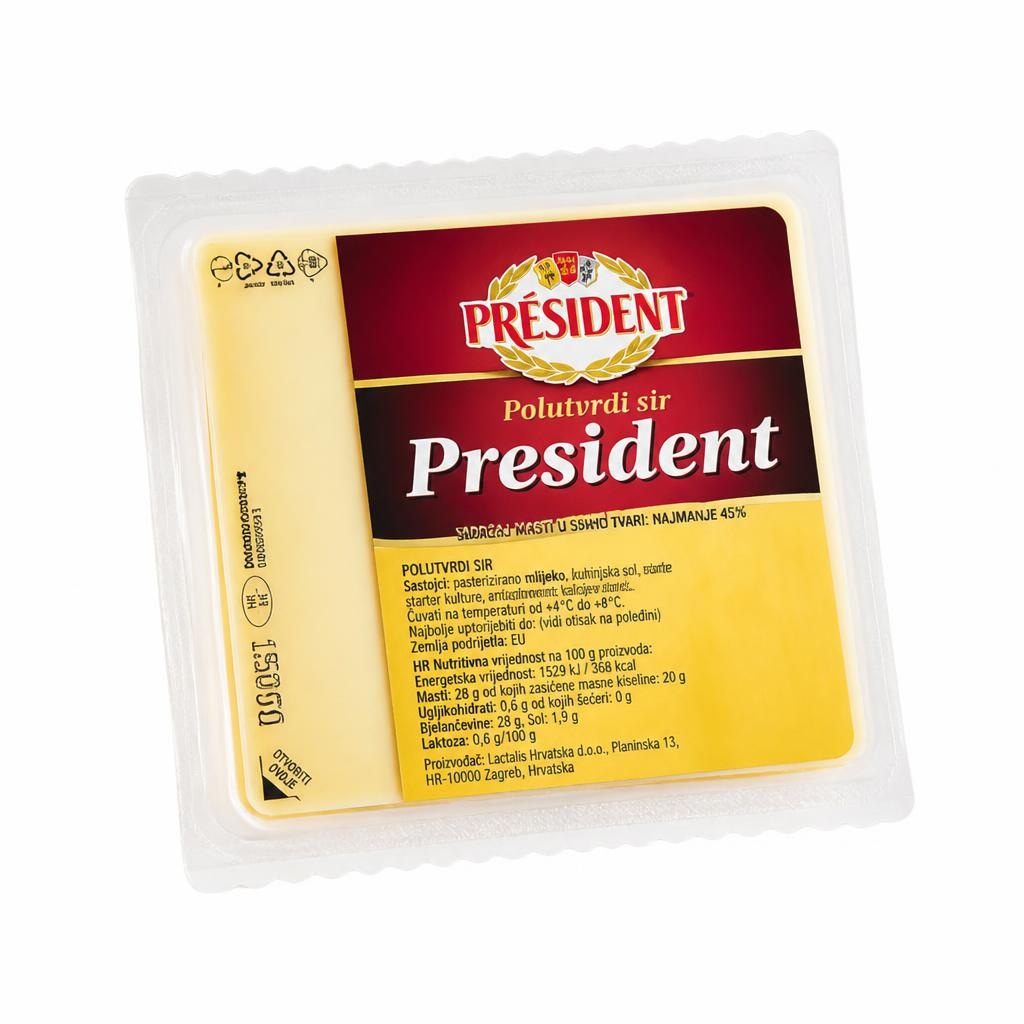President sir polutvrdi 400 g Akcija u trgovini Konzum