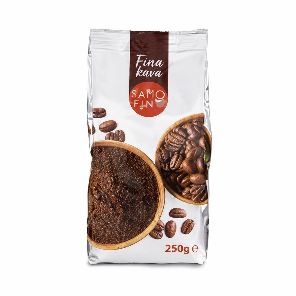 Mljevena kava Samofino 250 g Fina kava - Akcija u trgovini Pevex