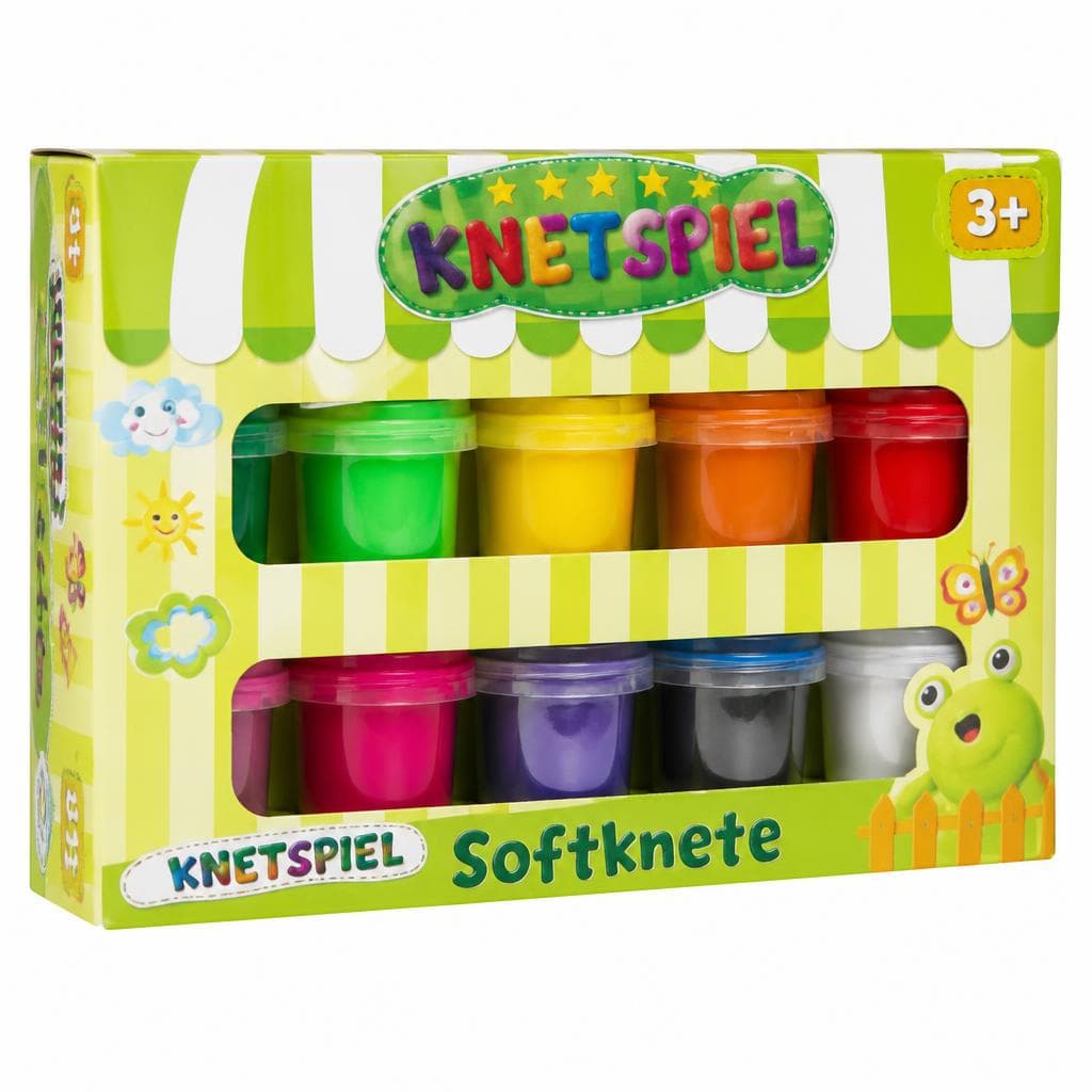Knetspiel Softknete set mase za modeliranje 10 doza mase i 12 oblika Akcija u trgovini Mueller