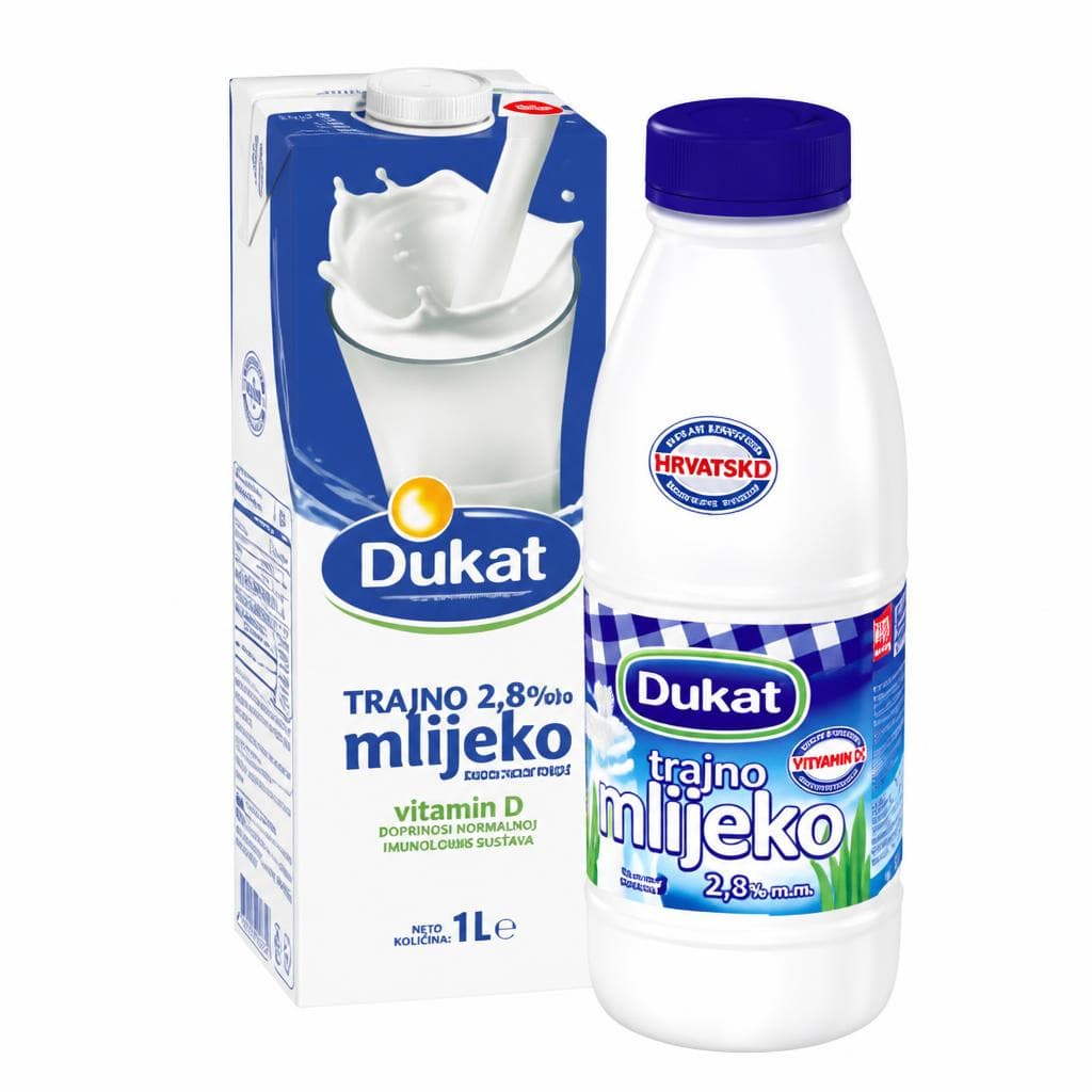 Trajno mlijeko 1 L Dukat Akcija u trgovini KTC