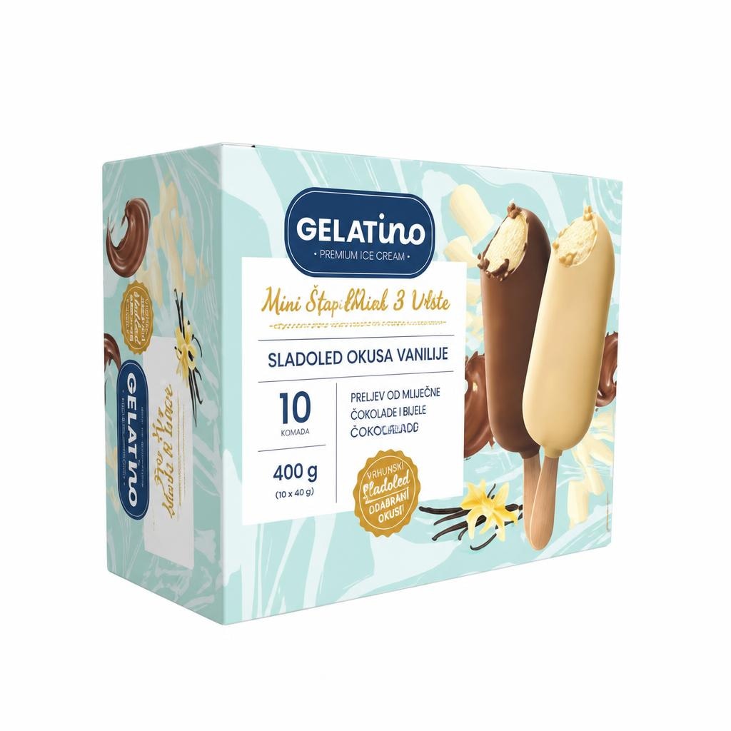 GELATINO Sladoled mini štapić 10x 55 ml - Akcija u trgovini Plodine