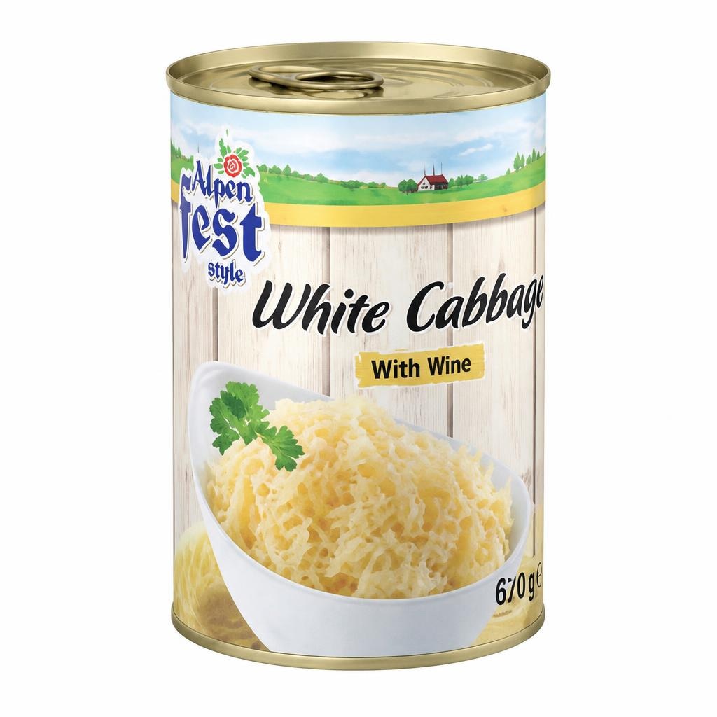 Alpenfest Kiseli kupus u vinu 770 g (ocijeđene mase) - Akcija u trgovini Lidl