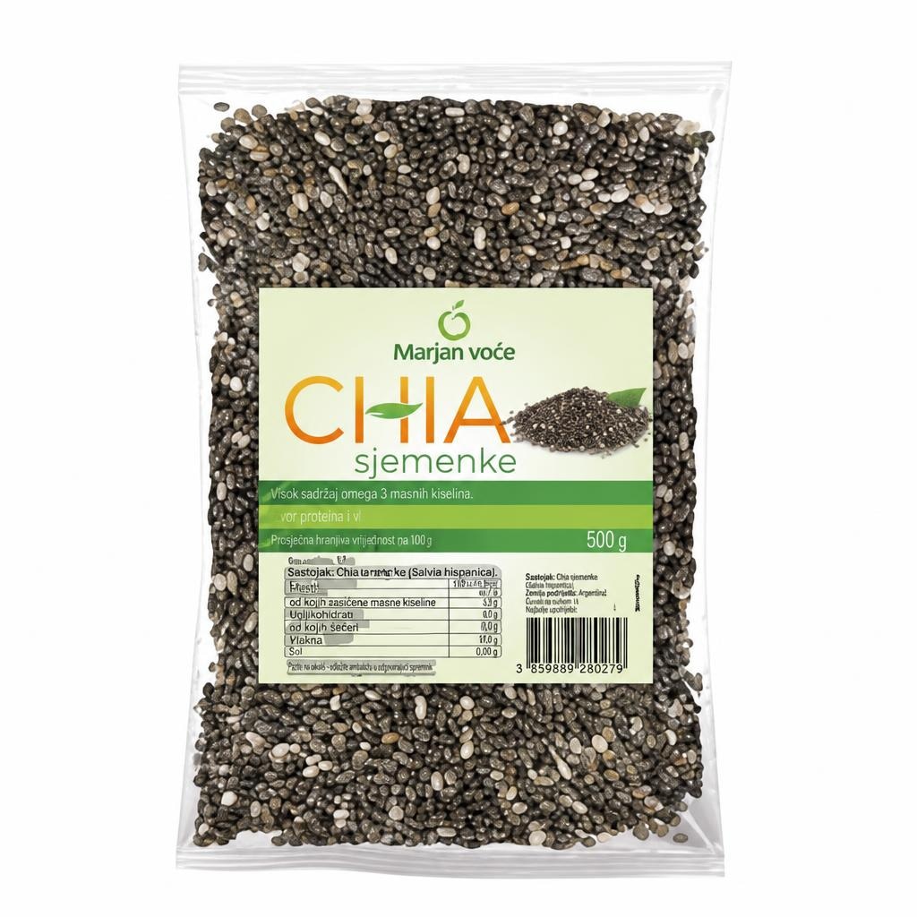 Chia sjemenke Marjan voće 500 g - Akcija u trgovini KTC