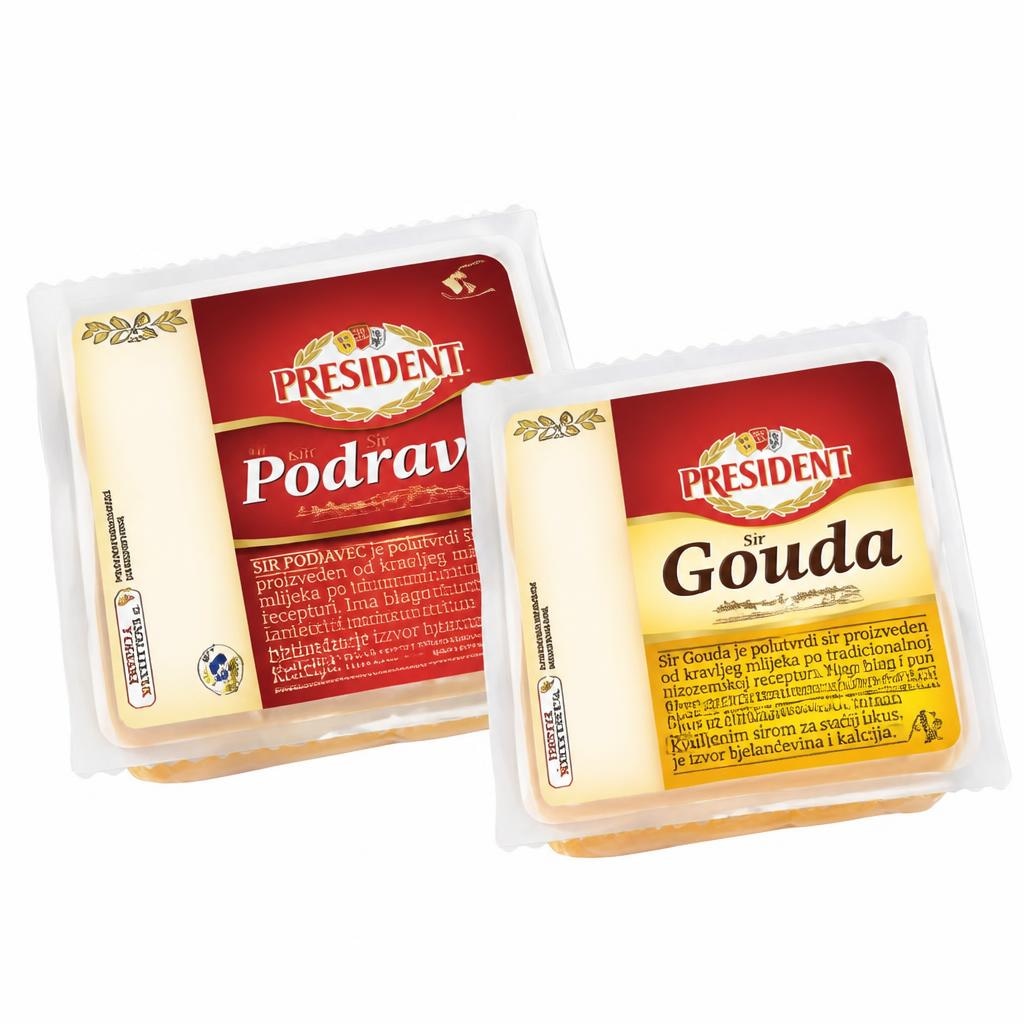 President sir Gouda ili Podravec 250 g Akcija u trgovini Plodine