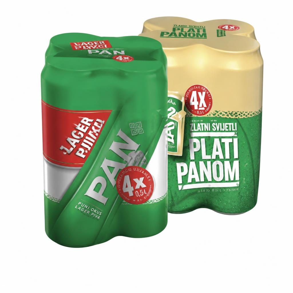 Pan pivo 4x0,5l Akcija u trgovini Konzum