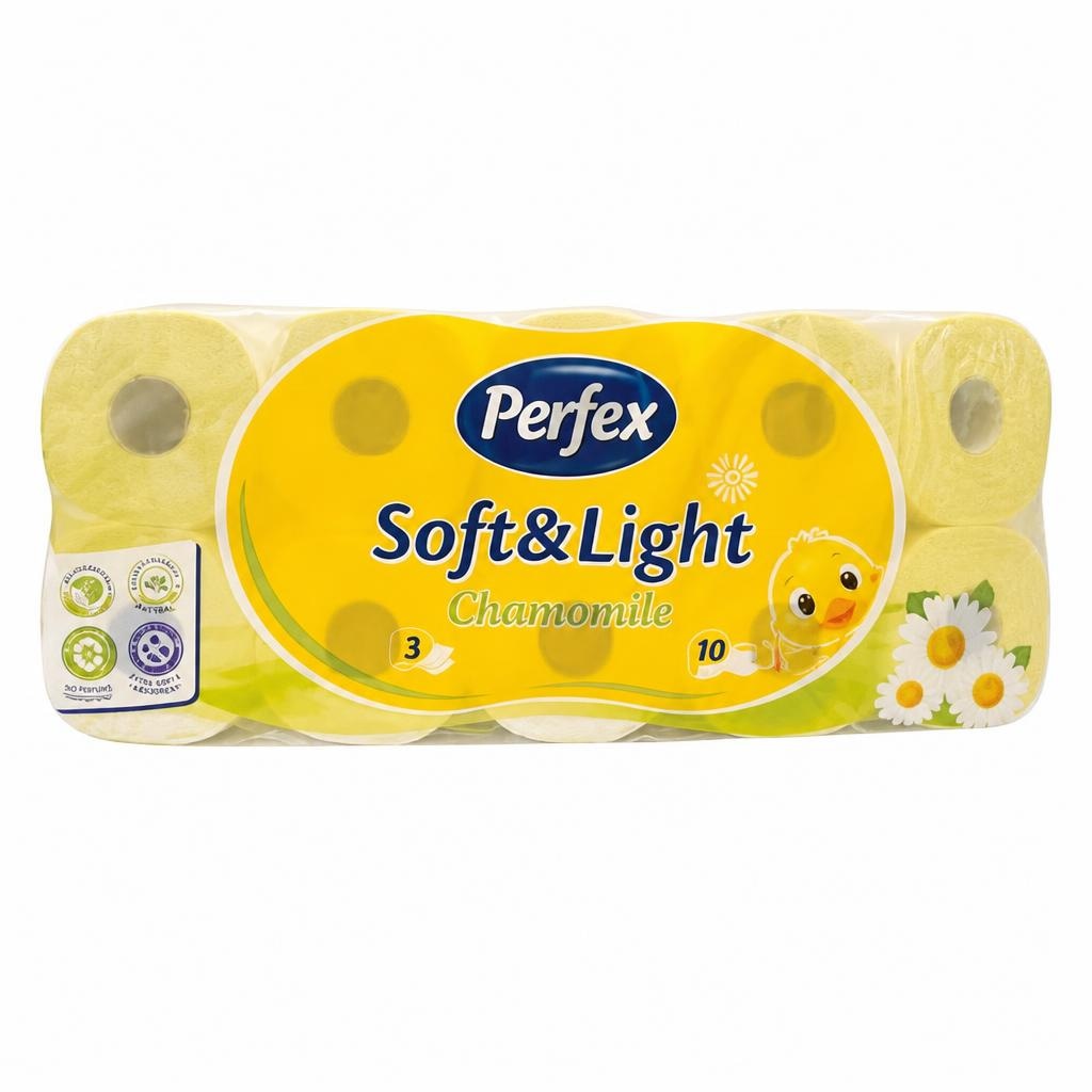 Perfex toaletni papir Chamomile troslojni 10 rola Akcija u trgovini Plodine