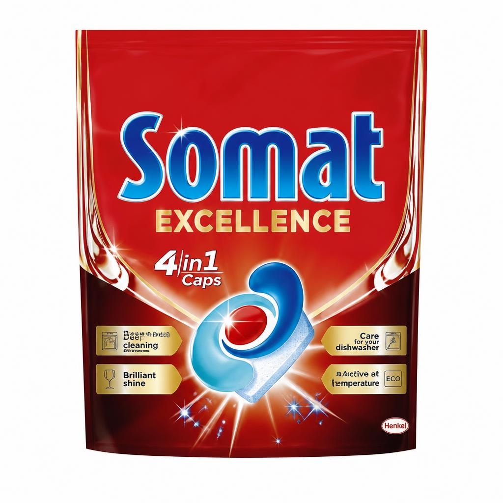 Somat Excellence 4u1 tablete ili gel za strojno pranje suđa 60 tableta / 2 x 684 ml Akcija u trgovini Spar