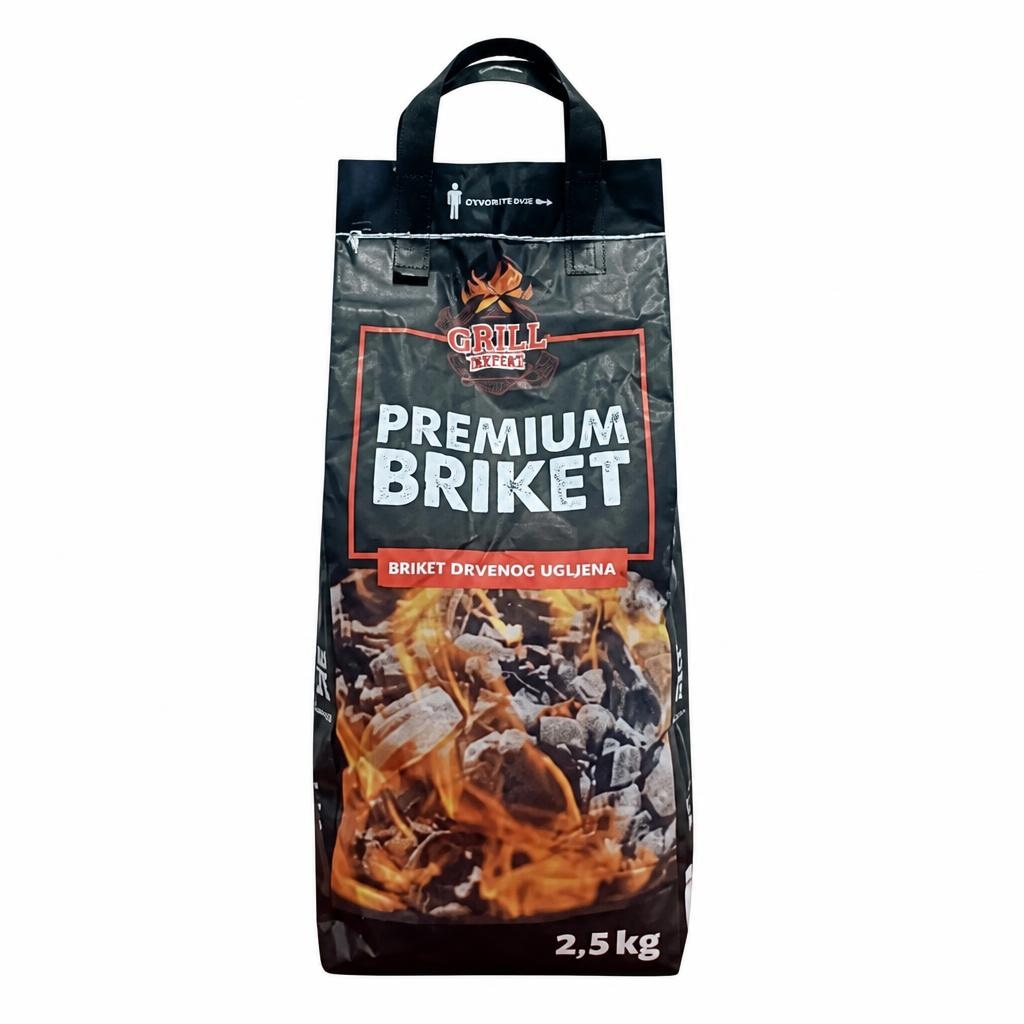 Ugljen briket drveni premium 2,5 kg NTL ROBNA MARKA - Akcija u trgovini NTL