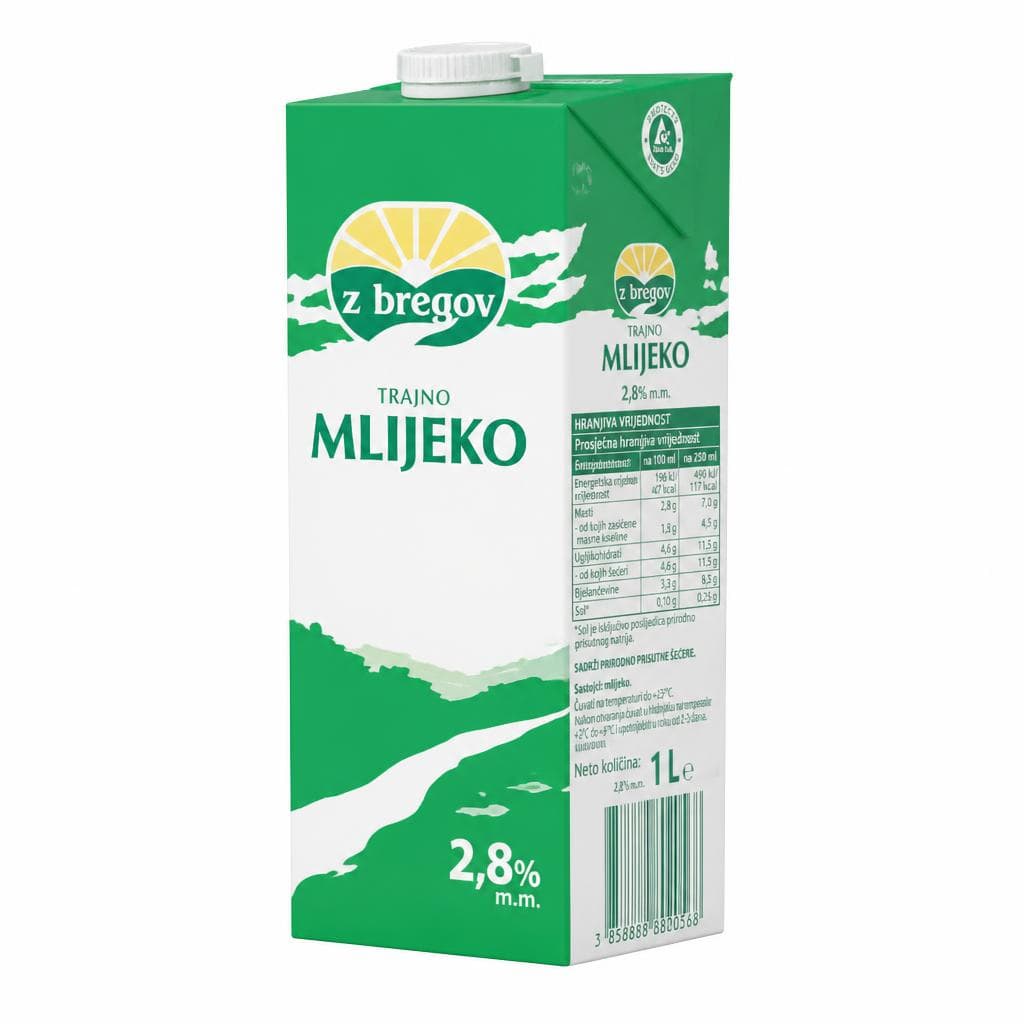 Z bregov trajno mlijeko 2 L Akcija u trgovini KTC