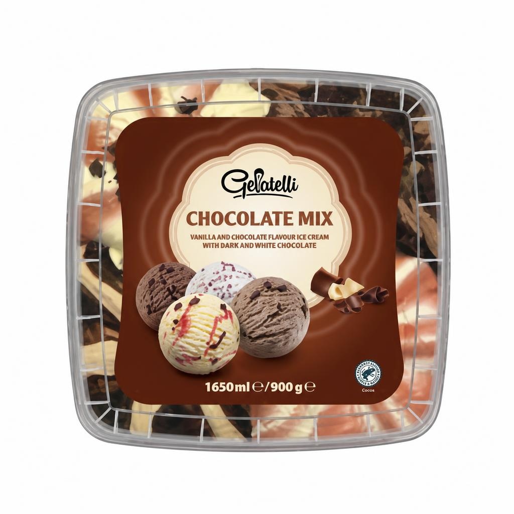 GELATELLI Sladoled Choco mix 1650 ml - Akcija u trgovini Lidl