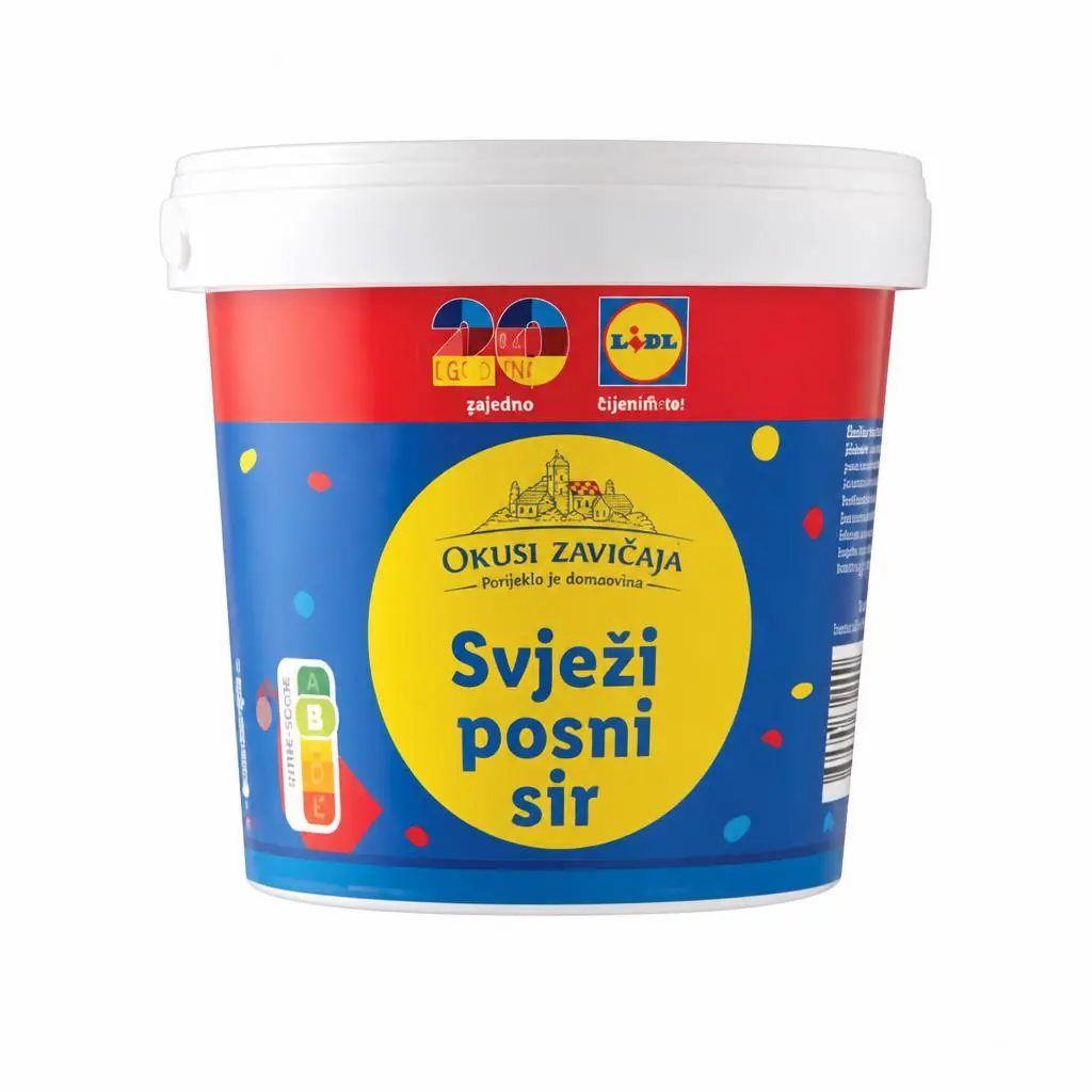 Okusi Zavičaja svježi posni sir 1 kg Akcija u trgovini Lidl