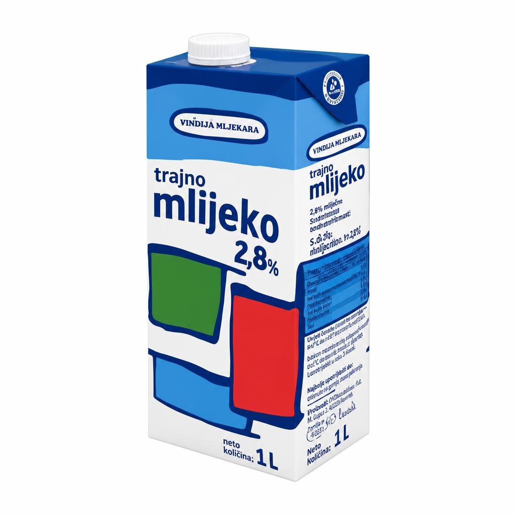 Trajno mlijeko 1 l - Akcija u trgovini KTC