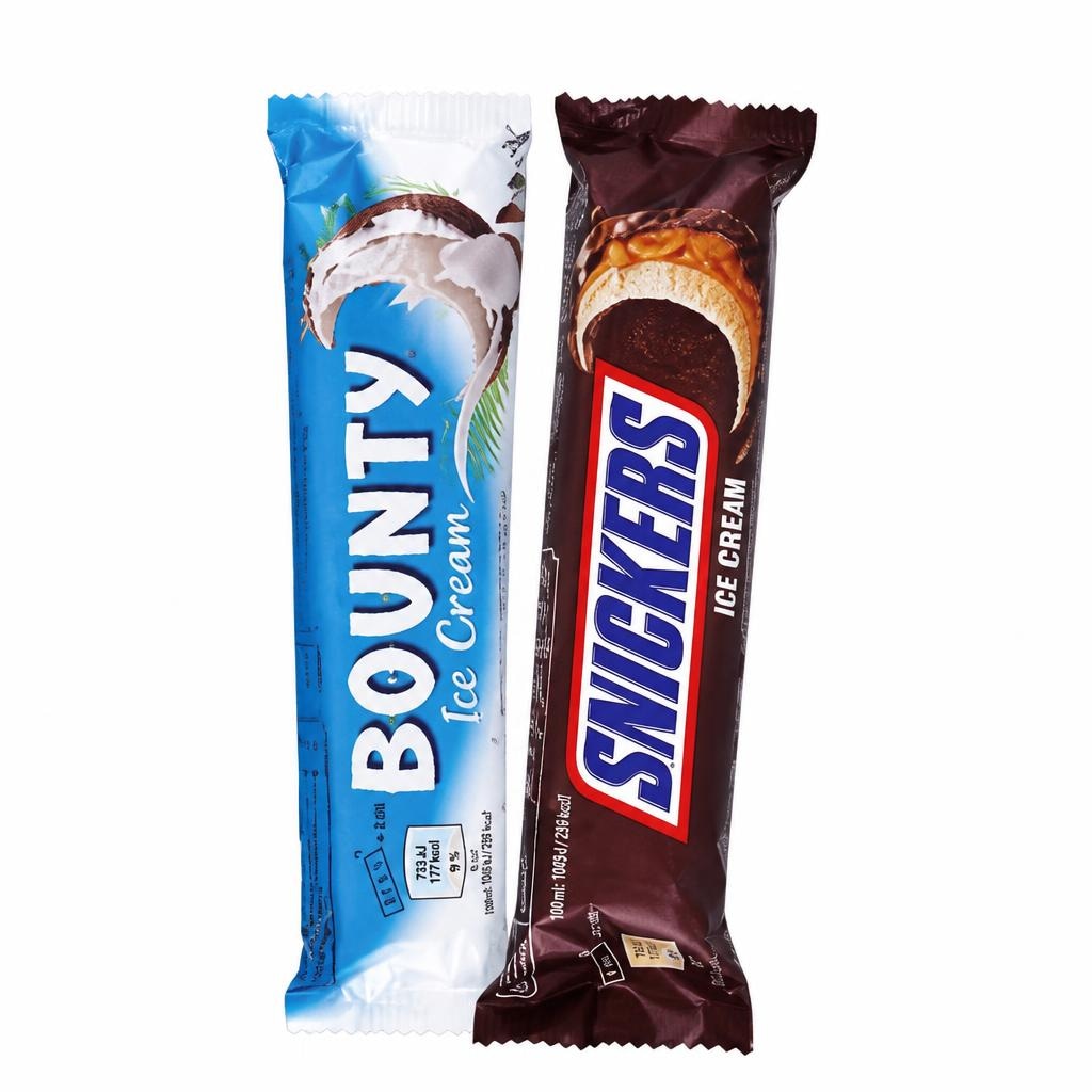 Snickers Twix ili Bounty sladoledni prutići 72,5 ml Akcija u trgovini Kaufland