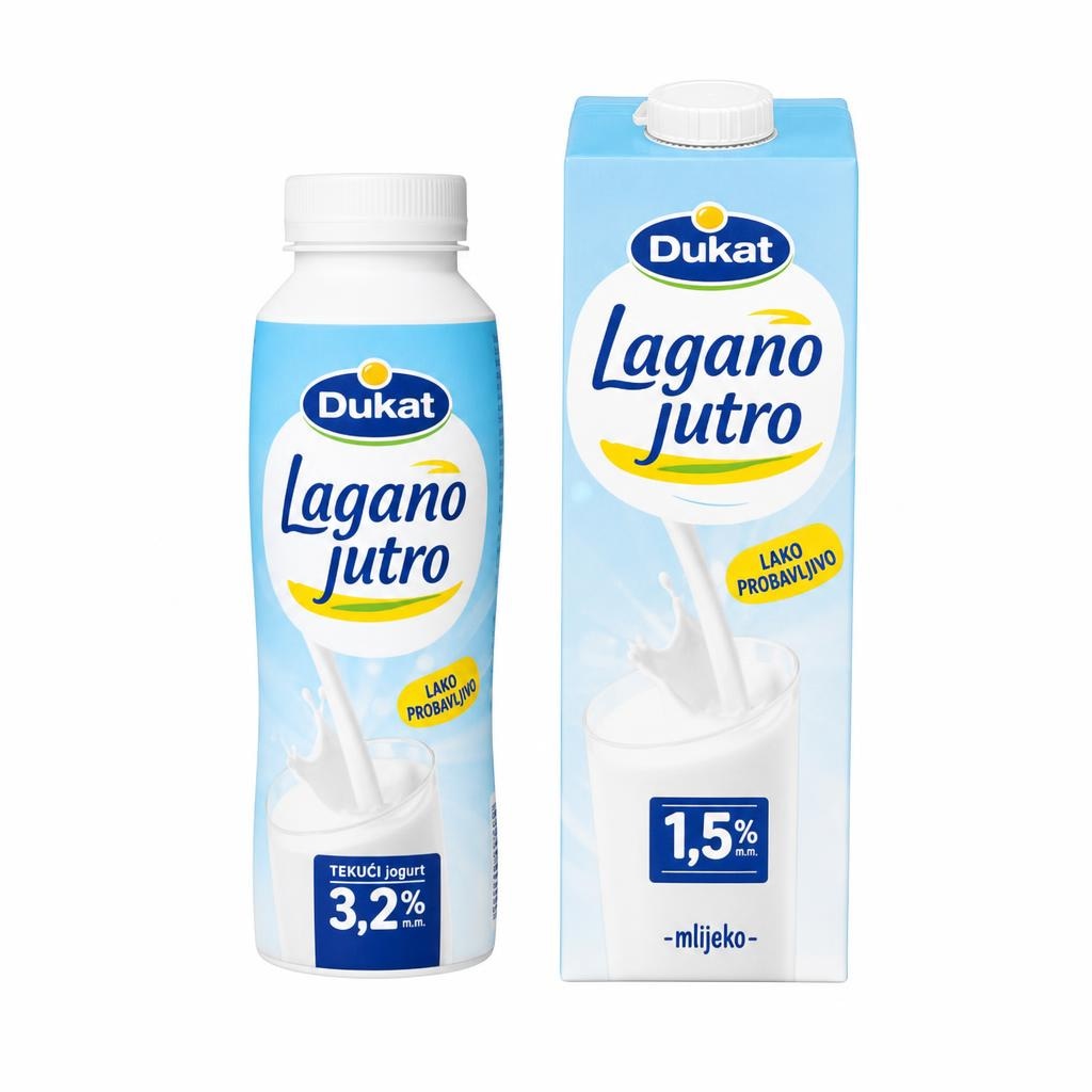 Proizvodi Lagano jutro Dukat od 0,5 L do 1 L ili od 330 g do 500 g - Akcija u trgovini Spar