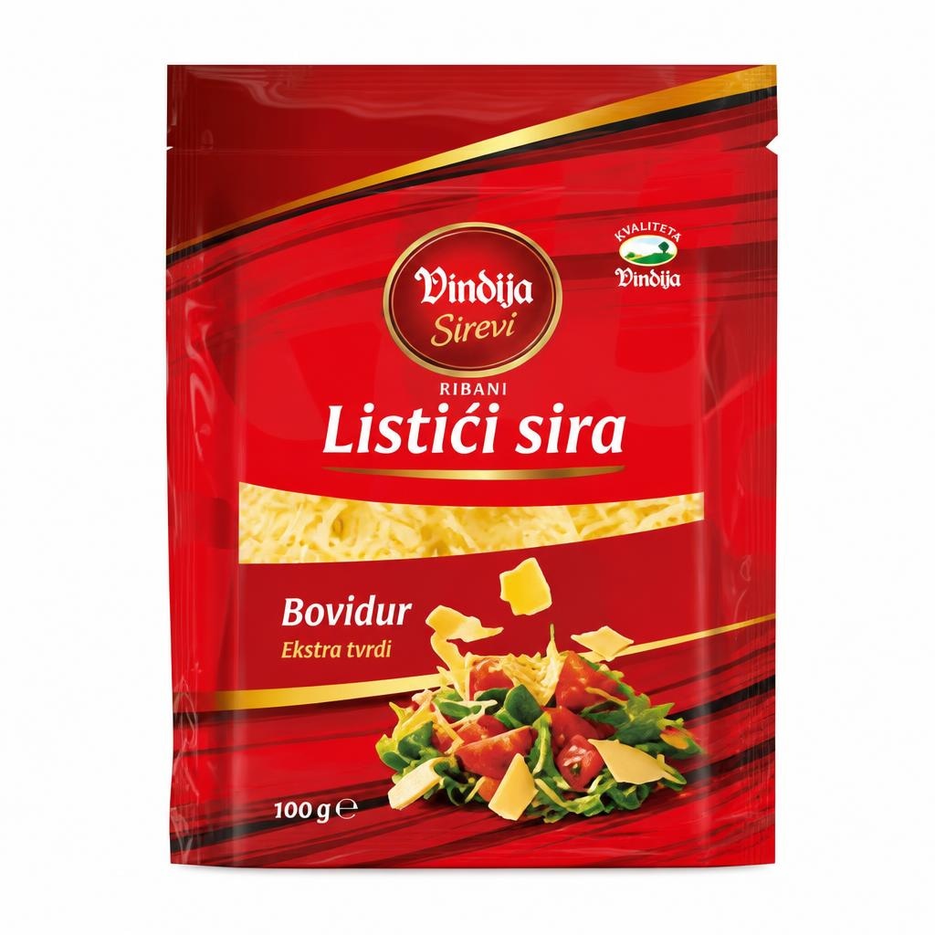 Listići sira Bovidur Ekstra tvrdi 100 g Vindija Sirevi - Akcija u trgovini KTC